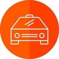 Car Line Red Circle Icon vector