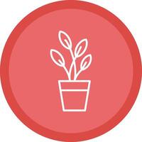 Dumb Cane Line Multi Circle Icon vector