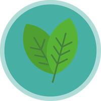 Leaf Flat Multi Circle Icon vector