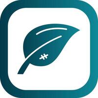 Leaf Glyph Gradient Corner Icon vector