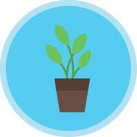 Dumb Cane Flat Multi Circle Icon vector