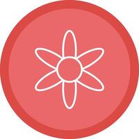 Amaryllis Line Multi Circle Icon vector