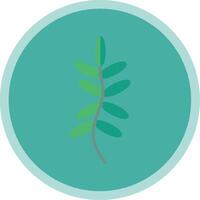 Fern Flat Multi Circle Icon vector