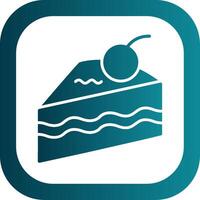 Cake Slice Glyph Gradient Corner Icon vector