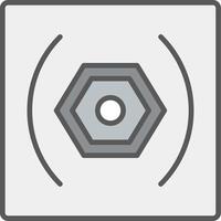 Bracket Line Filled Light Icon vector