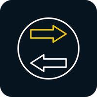 base de datos transferir línea rojo circulo icono vector