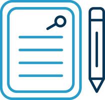 Notepad Line Blue Two Color Icon vector