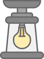 Lantern Line Filled Light Icon vector