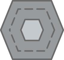 Nut Line Filled Light Icon vector