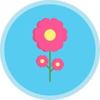 Flower Flat Multi Circle Icon vector