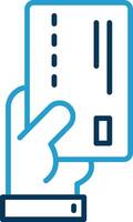 Payment Card Line Blue Two Color Icon vector