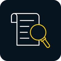 Research Report Line Red Circle Icon vector