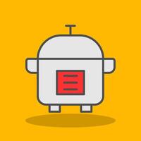 Rice Cooker Filled Shadow Icon vector