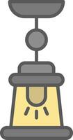 Lamp Line Filled Light Icon vector