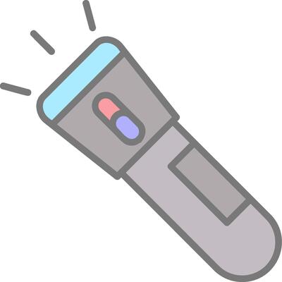 Torch Line Filled Light Icon