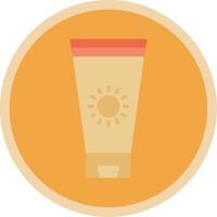Sunblock Cream Flat Multi Circle Icon vector