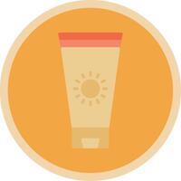 Sunblock Cream Flat Multi Circle Icon vector