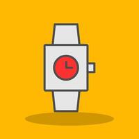 Watch Filled Shadow Icon vector