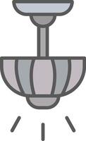 Lamp Line Filled Light Icon vector