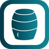 Barrel Glyph Gradient Corner Icon vector