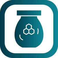 Honey Jar Glyph Gradient Corner Icon vector