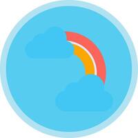 Rainbow Flat Multi Circle Icon vector