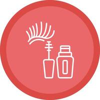 Eyelashes Line Multi Circle Icon vector