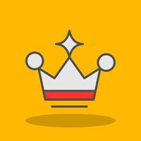 Crown Filled Shadow Icon vector
