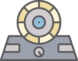 Light Line Filled Light Icon vector