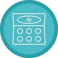 Contour Line Multi Circle Icon vector