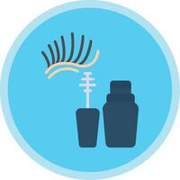 Eyelashes Flat Multi Circle Icon vector