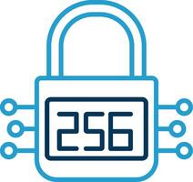 SHA 256 Line Blue Two Color Icon vector