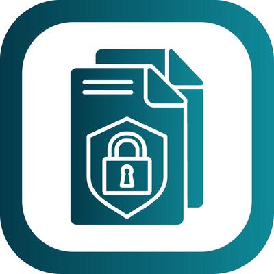 Privacy Policy Glyph Gradient Corner Icon
