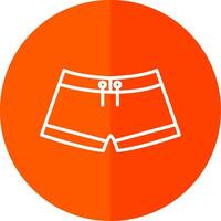 Swimming pants Line Yellow White Icon vector