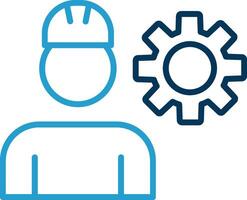 Engineering Line Blue Two Color Icon vector