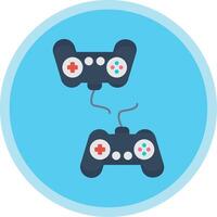 Player Versus Player Flat Multi Circle Icon vector