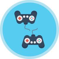 Player Versus Player Flat Multi Circle Icon vector