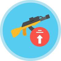 Weapon Flat Multi Circle Icon vector