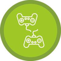 Player Versus Player Line Multi Circle Icon vector