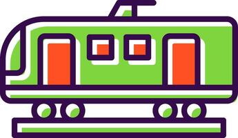 High Speed Train filled Design Icon vector