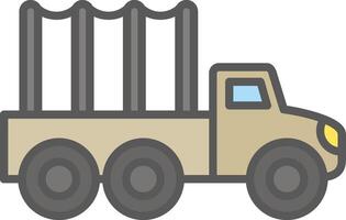 Truck Line Filled Light Icon vector