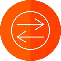 Swap Line Red Circle Icon vector
