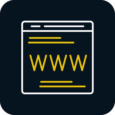 Web Page Line Red Circle Icon