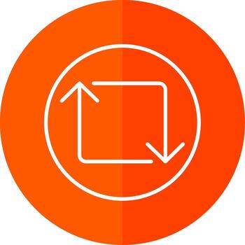 lazo línea rojo circulo icono vector