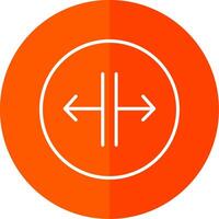 SPLIT Line Red Circle Icon vector
