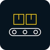 Conveyor Belt Line Red Circle Icon vector