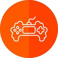 Game Line Red Circle Icon vector