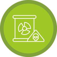 Nuclear Danger Line Multi Circle Icon vector