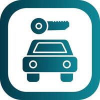 Car Rental Glyph Gradient Corner Icon vector