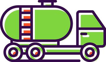 Tank Car filled Design Icon vector